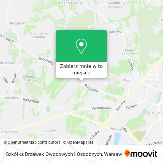 Mapa Szkółka Drzewek Owocowych I Ozdobnych