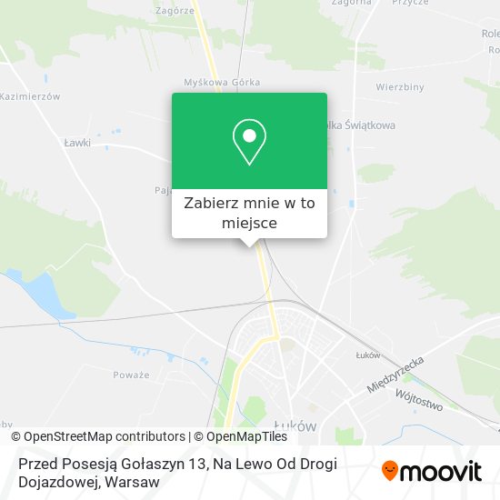 Mapa Przed Posesją Gołaszyn 13, Na Lewo Od Drogi Dojazdowej