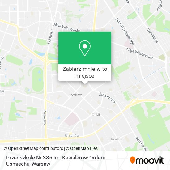 Mapa Przedszkole Nr 385 Im. Kawalerów Orderu Uśmiechu