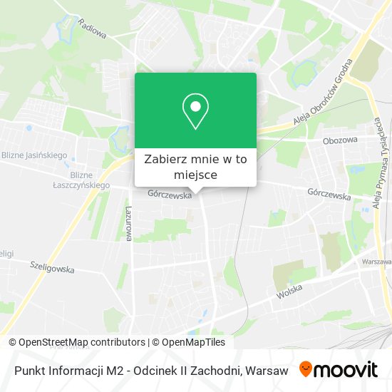 Mapa Punkt Informacji M2 - Odcinek II Zachodni