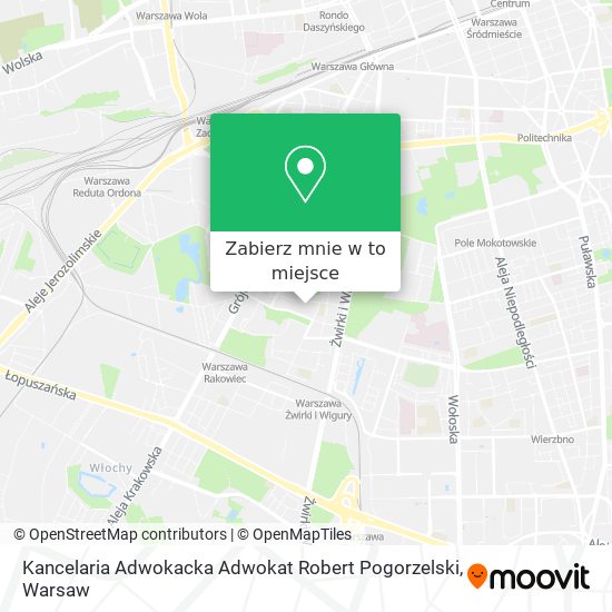 Mapa Kancelaria Adwokacka Adwokat Robert Pogorzelski