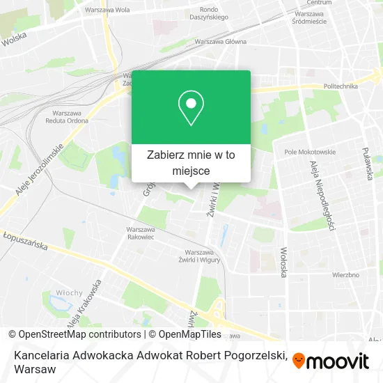 Mapa Kancelaria Adwokacka Adwokat Robert Pogorzelski