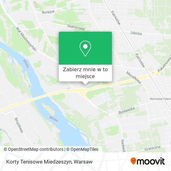 Mapa Korty Tenisowe Miedzeszyn