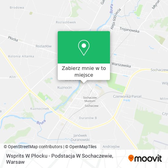 Mapa Wsprits W Płocku - Podstacja W Sochaczewie