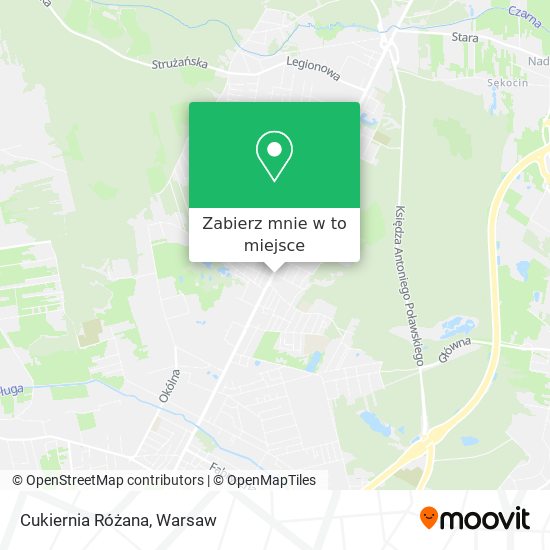 Mapa Cukiernia Różana