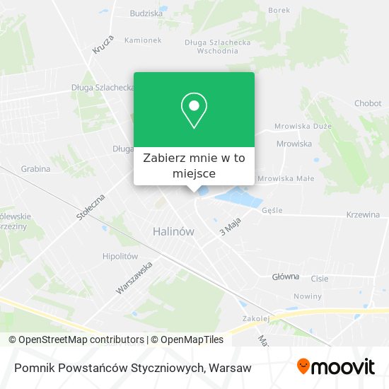 Mapa Pomnik Powstańców Styczniowych