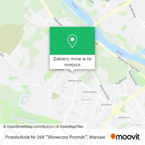 Mapa Przedszkole Nr 268 ""Słoneczny Promyk""