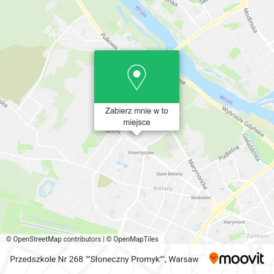 Mapa Przedszkole Nr 268 ""Słoneczny Promyk""