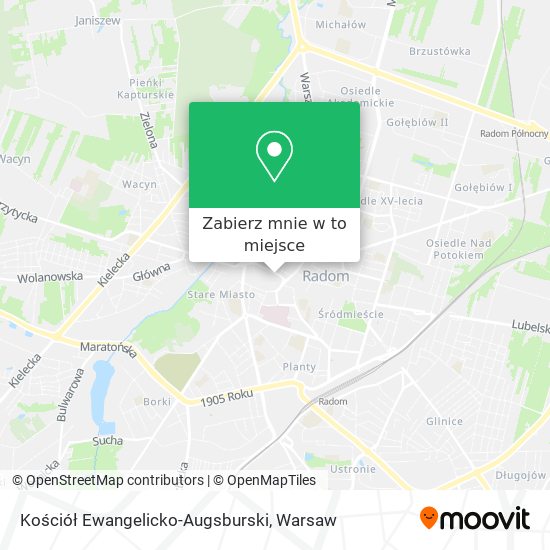 Mapa Kościół Ewangelicko-Augsburski