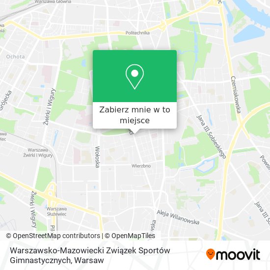 Mapa Warszawsko-Mazowiecki Związek Sportów Gimnastycznych