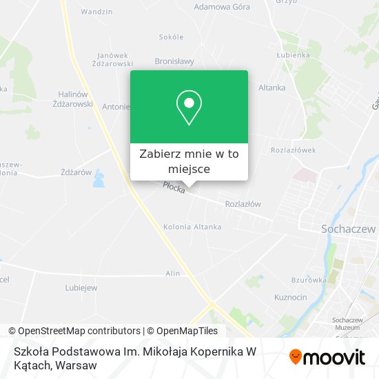 Mapa Szkoła Podstawowa Im. Mikołaja Kopernika W Kątach