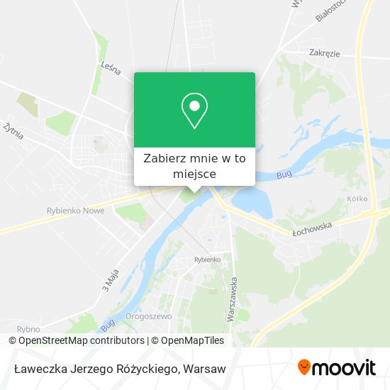 Mapa Ławeczka Jerzego Różyckiego