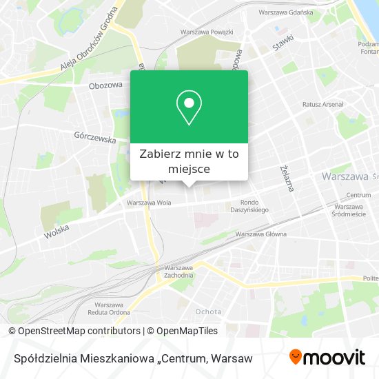 Mapa Spółdzielnia Mieszkaniowa „Centrum