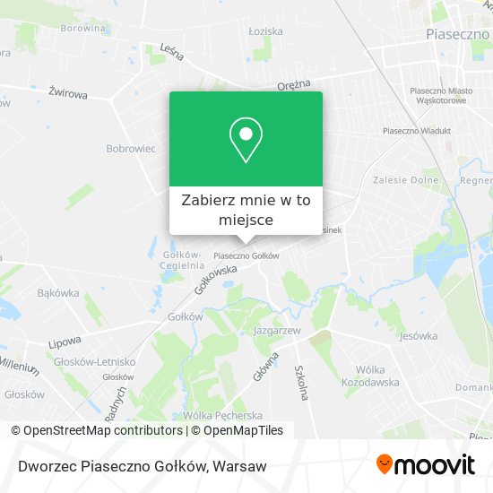 Mapa Dworzec Piaseczno Gołków