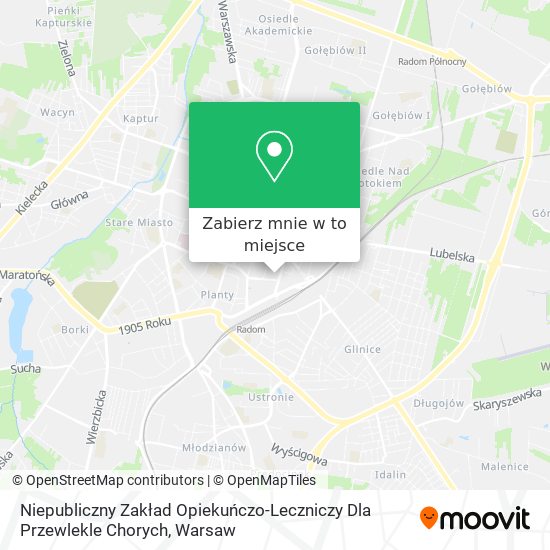 Mapa Niepubliczny Zakład Opiekuńczo-Leczniczy Dla Przewlekle Chorych