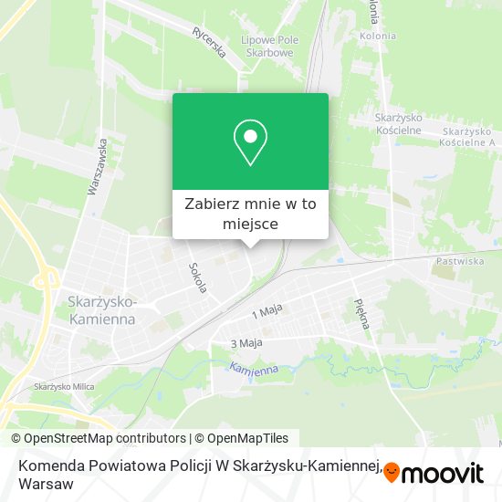 Mapa Komenda Powiatowa Policji W Skarżysku-Kamiennej