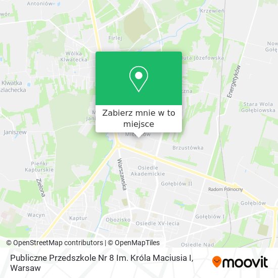 Mapa Publiczne Przedszkole Nr 8 Im. Króla Maciusia I