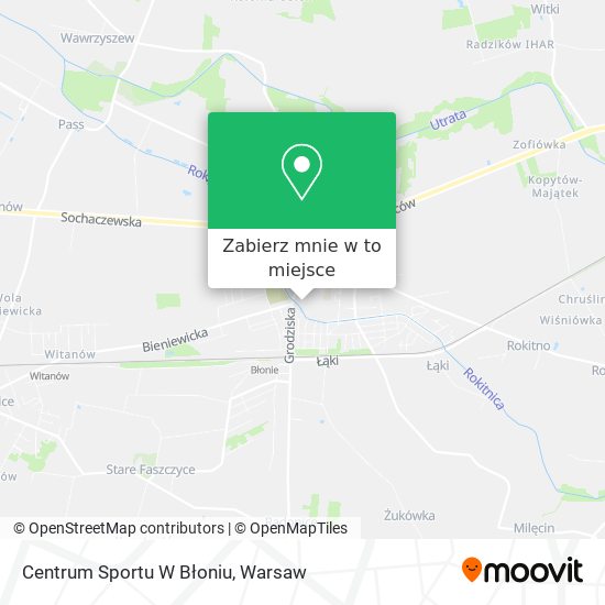 Mapa Centrum Sportu W Błoniu