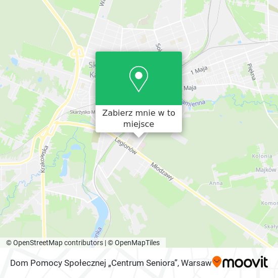 Mapa Dom Pomocy Społecznej „Centrum Seniora”