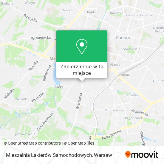 Mapa Mieszalnia Lakierów Samochodowych