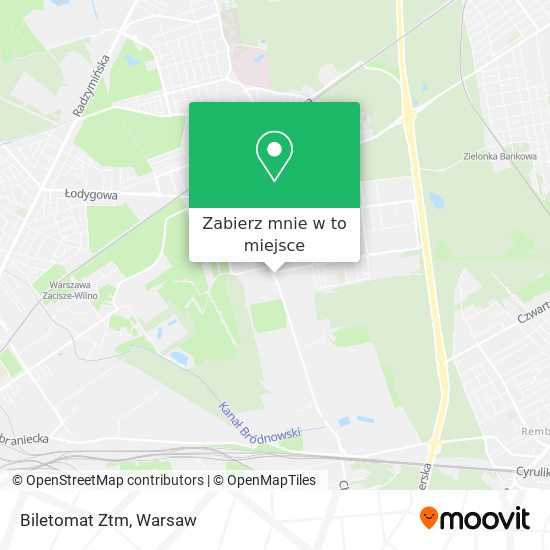 Mapa Biletomat Ztm