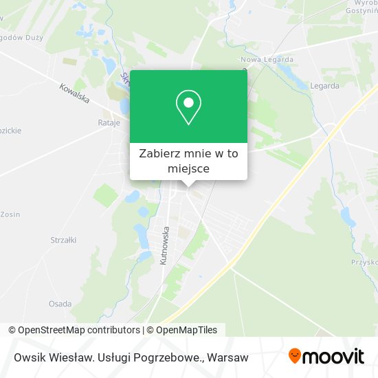 Mapa Owsik Wiesław. Usługi Pogrzebowe.