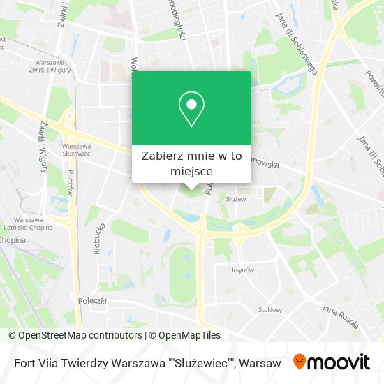 Mapa Fort Viia Twierdzy Warszawa ""Służewiec""