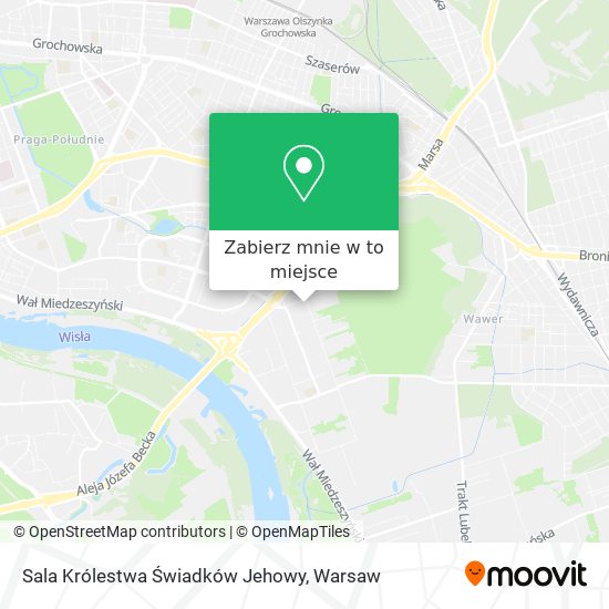 Mapa Sala Królestwa Świadków Jehowy