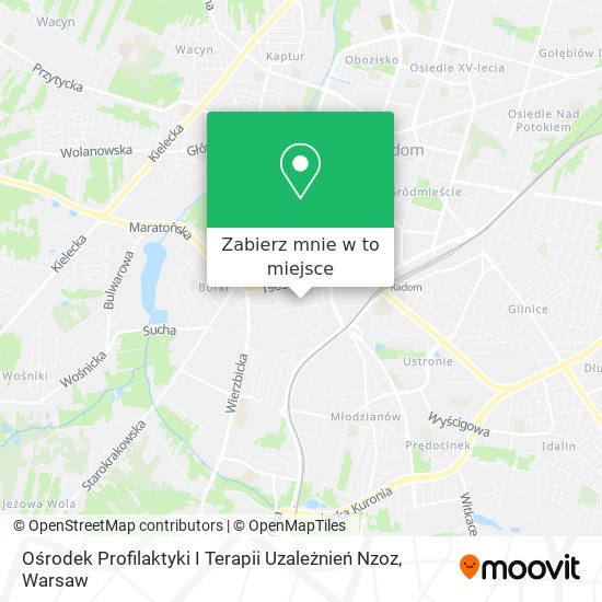 Mapa Ośrodek Profilaktyki I Terapii Uzależnień Nzoz