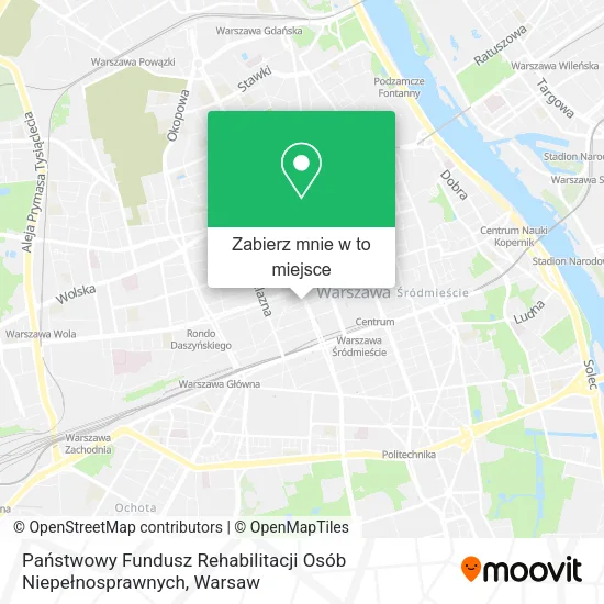 Mapa Państwowy Fundusz Rehabilitacji Osób Niepełnosprawnych