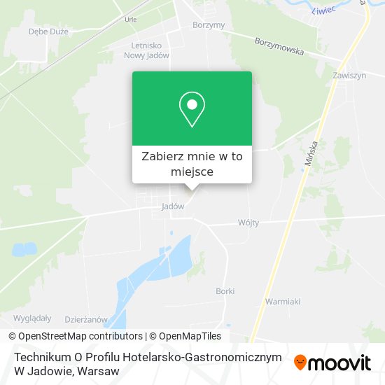 Mapa Technikum O Profilu Hotelarsko-Gastronomicznym W Jadowie