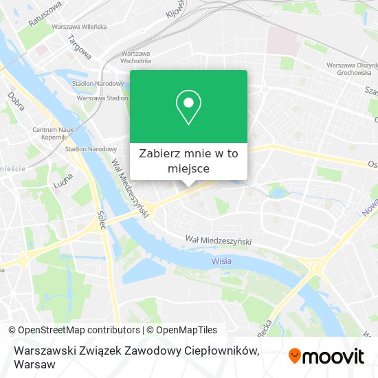 Mapa Warszawski Związek Zawodowy Ciepłowników