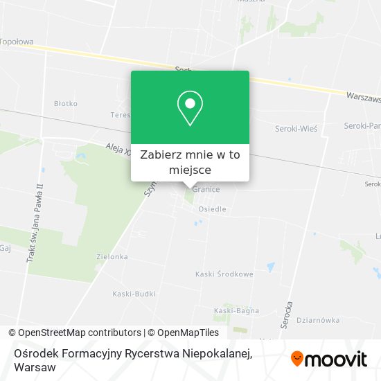 Mapa Ośrodek Formacyjny Rycerstwa Niepokalanej