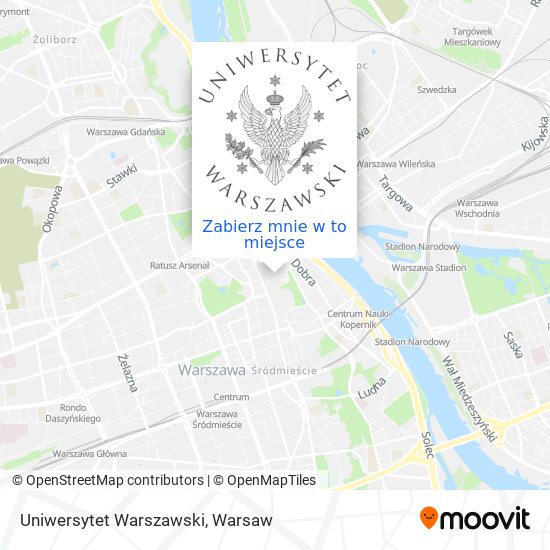 Mapa Uniwersytet Warszawski