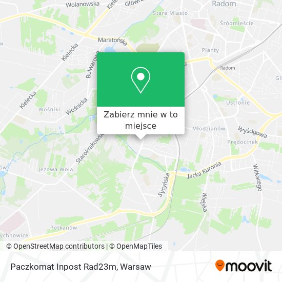 Mapa Paczkomat Inpost Rad23m