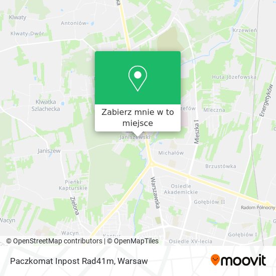 Mapa Paczkomat Inpost Rad41m