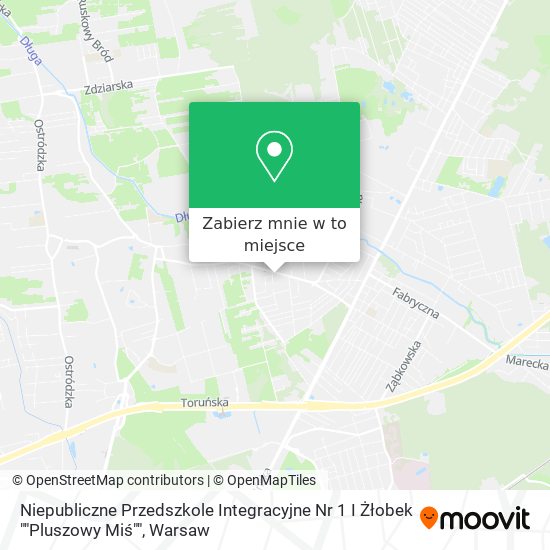 Mapa Niepubliczne Przedszkole Integracyjne Nr 1 I Żłobek ""Pluszowy Miś""