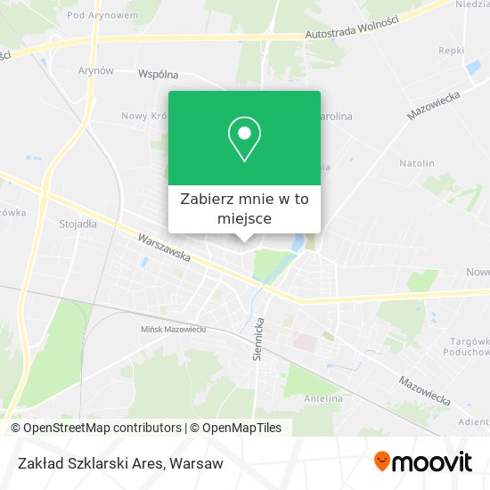 Mapa Zakład Szklarski Ares