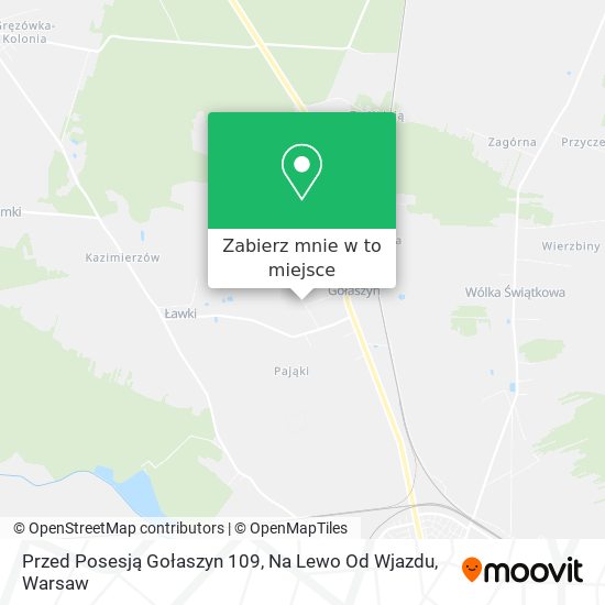 Mapa Przed Posesją Gołaszyn 109, Na Lewo Od Wjazdu