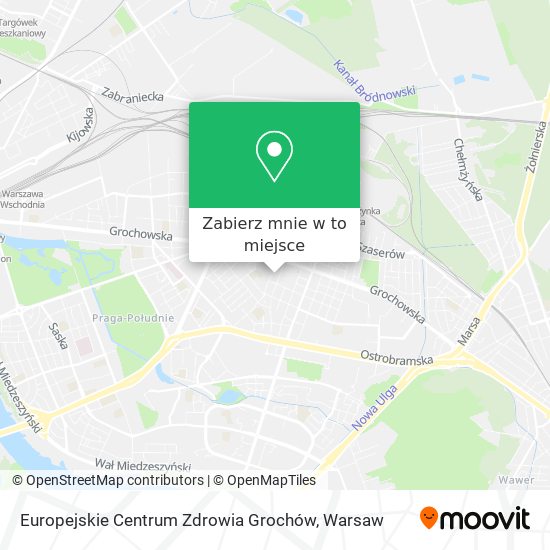 Mapa Europejskie Centrum Zdrowia Grochów