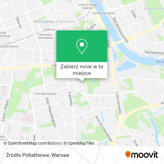 Mapa Źródło Południowe