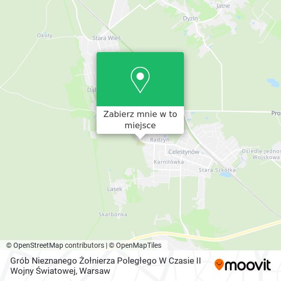 Mapa Grób Nieznanego Żołnierza Poległego W Czasie II Wojny Światowej