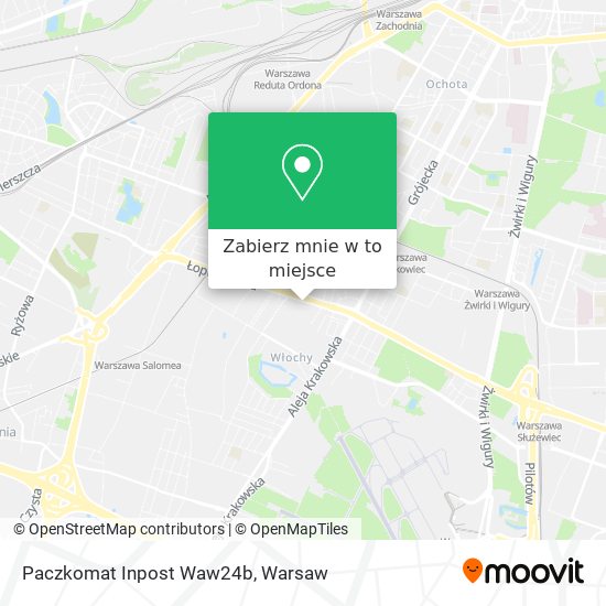 Mapa Paczkomat Inpost Waw24b