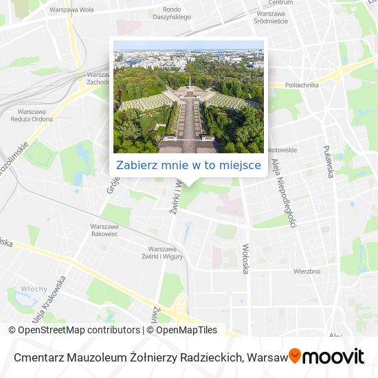 Mapa Cmentarz Mauzoleum Żołnierzy Radzieckich