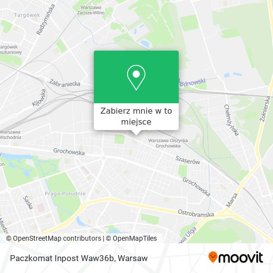 Mapa Paczkomat Inpost Waw36b