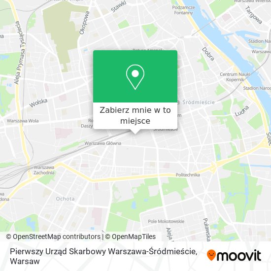 Mapa Pierwszy Urząd Skarbowy Warszawa-Śródmieście