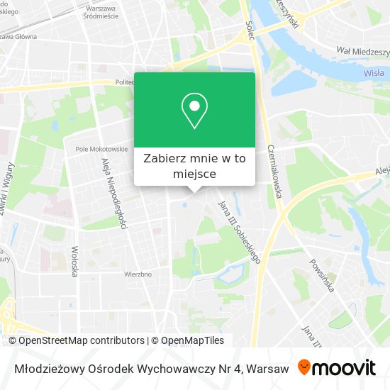 Mapa Młodzieżowy Ośrodek Wychowawczy Nr 4