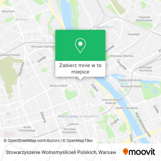 Mapa Stowarzyszenie Wolnomyślicieli Polskich