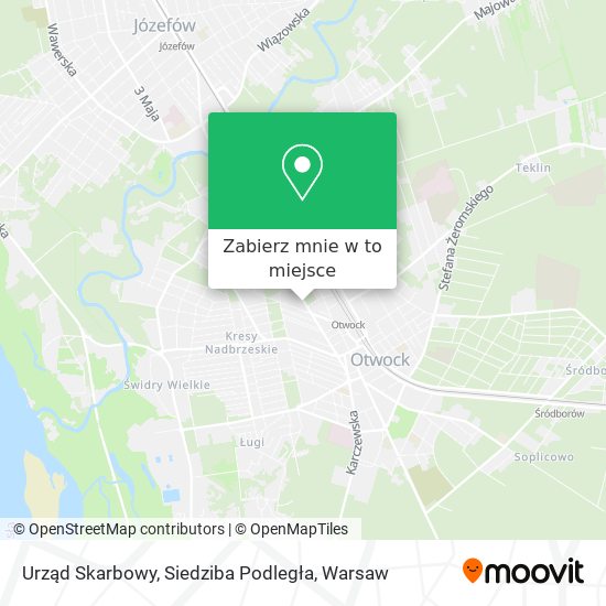 Mapa Urząd Skarbowy, Siedziba Podległa