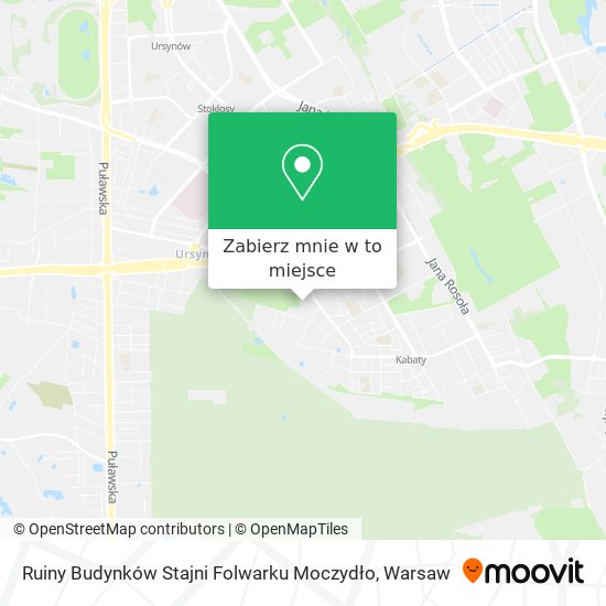 Mapa Ruiny Budynków Stajni Folwarku Moczydło